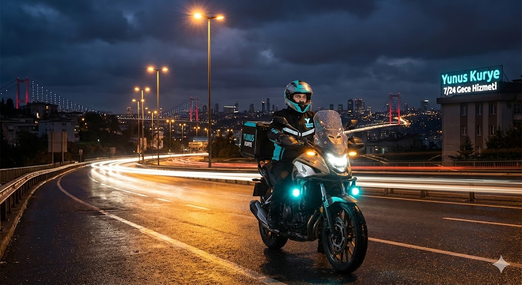 Yunus Kurye ile gece acil motorlu teslimat hizmeti